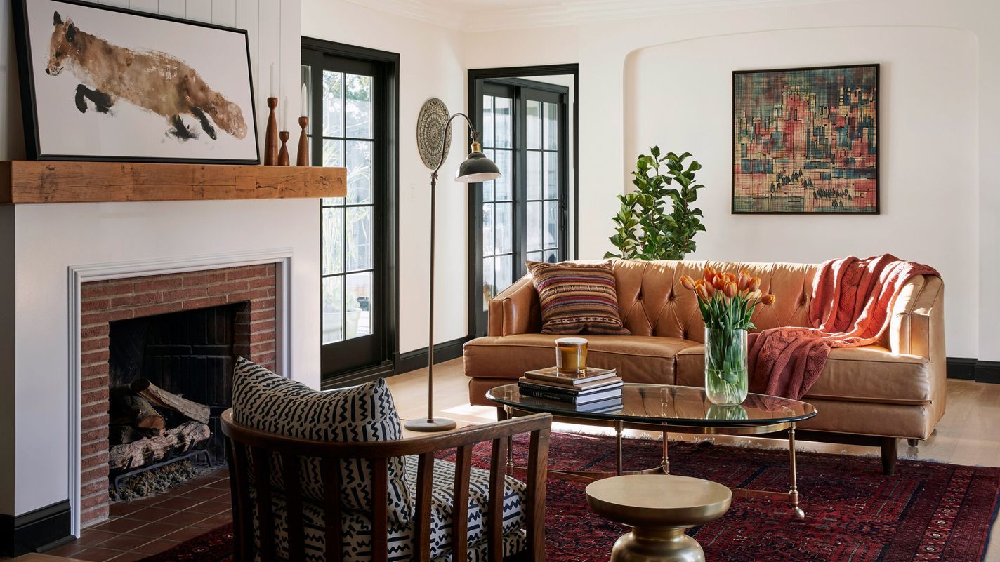 Fireplace in a livingroom